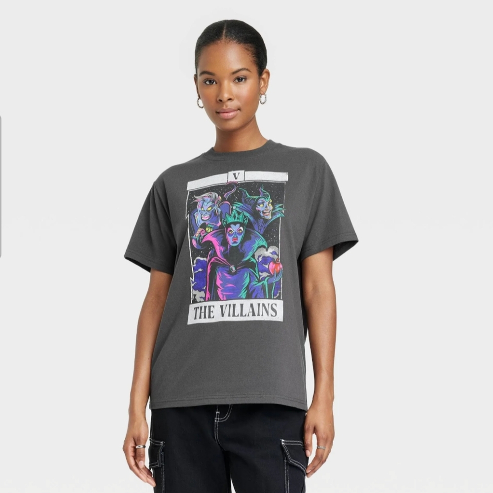 Disney Villians Tarot Card Graphic T-Shirt